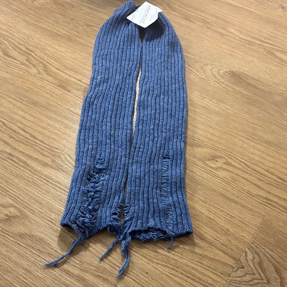 Source Unknown Blue Ribbed Leg Warmers - Picture 2 of 2